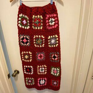 SALE ! Handmade Granny Square Midi Skirt S/M  NWT !